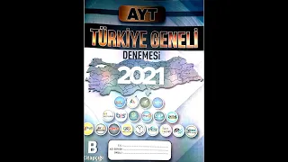 İŞLER YAYINLARI Türkiye Geneli 1 Ayt Denemesi Geometri Testi Çözümleri (B Kitapçığı) #yks2022