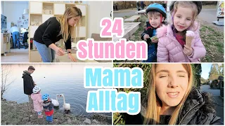 24 Stunden Mama Alltag | TOTAL ERSCHÖPFT 😨 | Morgenroutine mit 2 Kindern  - Wohnung putzen