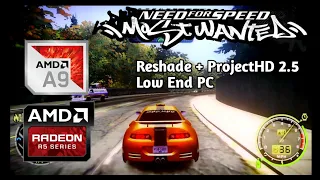 NFS: Most Wanted Graphic Mod | Low End PC | Test AMD A9 Radeon R5