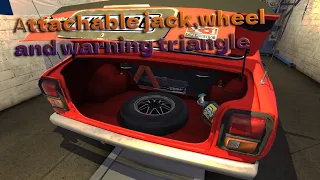 Attachable wheel,jack and warning triangle for my summer car|Frahalaris