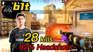 b1t MIRAGE POV - w/m0NESY - 28KILLS - 😮82% HS - ACE - CSGO b1t POV!