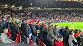 RED ARMY singing OLE'S AT THE WHEEL at Old Trafford | Man Utd vs Atalanta