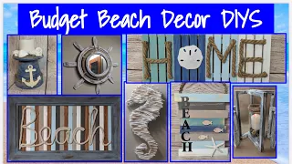 ☀️BEST BUDGET BEACH DECOR | Dollar Tree DIY | Beach Decor on a Budget | Nautical Coastal DIY