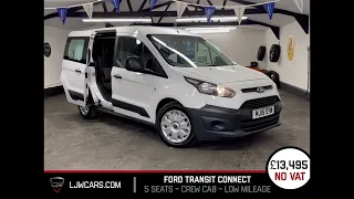 2015 Low Mileage Transit Connect Crew Cab for sale at LJW Cars in Reading