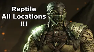 MK11 - Reptile All Locations in The Krypt