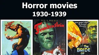 Horror movies from the 1930s