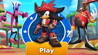 Sonic Dash - Captain Shadow Unlocked and Fully Upgraded - All 44 Characters Unlocked Gameplay