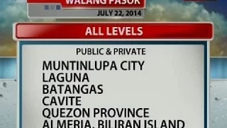 NTG: Ilang lugar sa bansa, walang klase ngayong araw dahil sa Bagyong Henry