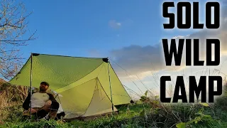 Solo Wild Camping | 3f ul Shanjing 2 | Camping on a budget | Coastal Tarp Camp