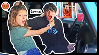 ARGUING In The DRIVE THRU'S To See People's REACTIONS Prank! **WE BROKE UP** 🥊😡|Sophie Fergi