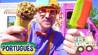 Blippi Português no Caminhão de Sorvetes | Vídeos Educativos para Crianças | As Aventuras de Blippi