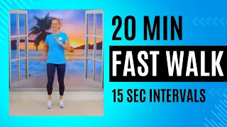 FAST WALK at home workout in 20 minutes with 15 second exercise changes