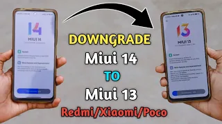 Downgrade Miui 14 Update To Miui 13 Update Any - Redmi/Xiaomi/Poco Device's 🔥