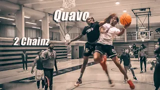 I LAYED QUAVO?? | Teamed Up With 2 Chainz at Private Hoop Session