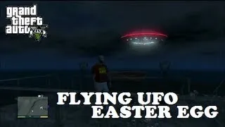 Grand Theft Auto V (GTA V) - Flying UFO Alien Ship Illuminati Easter Egg - 100% Game Completion!