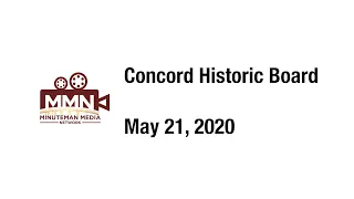 Concord Historic Districts Commission -  May 21, 2020