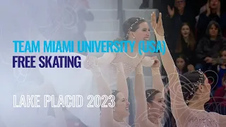 Team Miami University (USA) | Free Skating | Lake Placid 2023 | #WorldSynchro