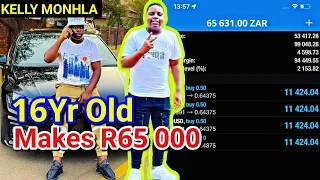 16 Year Old Forex Trader Kelly Monhla Makes R65 000+ | Lifestyle of Young SA Mentor