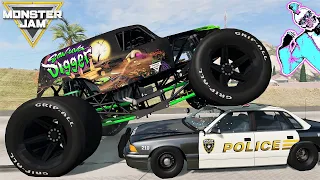 Monster Jam Insane Racing and Crashes #2 | BeamNG Drive