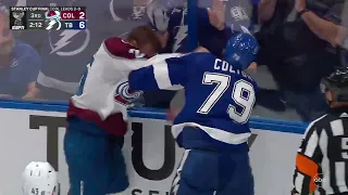 Logan O'Connor and Ross Colton Drop the Gloves Late in Game 3