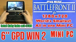 GPD WIN 2 Star Wars Battlefront II 2 (PC) - 256 GB SSD 8GB RAM Handheld Mini PC Intel m3-7Y30 HD 615