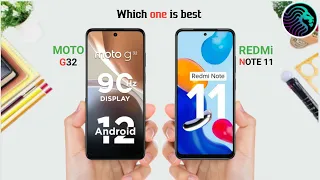 Motorola moto G32 Vs Redmi Note 11 = Full Comparison ⚡ Which one is best 🤔