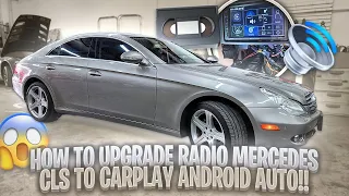 HOW TO INSTALL 2004 TO 2009 MERCEDES CLS RADIO WITH CAR PLAY AND TOUCH SCREEN #mercerdes #cls