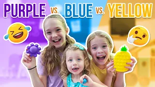 Purple Vs Blue Vs Yellow Fidget Shopping Challenge!