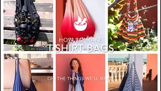 Great ways to make t-shirt bags and backpacks!