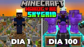 SOBREVIVÍ 100 Días en SKYGRID en Minecraft HARDCORE