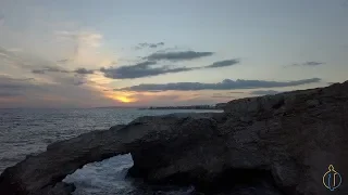 Ayia Napa Cyprus Love Bridge Sunset Stunning Aerial Video The Island of Cyprus