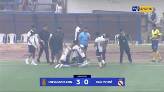 Ciudad Nueva Santa Cruz venció 3-0 a Real Potosí y obtuvo una buena ventaja