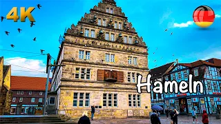 The Pied Piper of Hamelin in Hameln, Germany Walking Tour 4K HDR