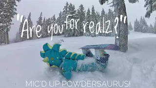 Mic’d-up father-daughter pow laps!