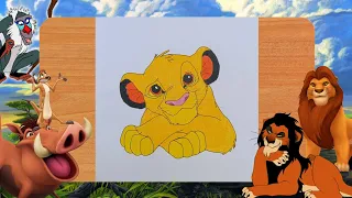 Simba Drawing Tutorial - Step-by-Step Guide to Drawing Simba from The Lion King #art #viralvideos