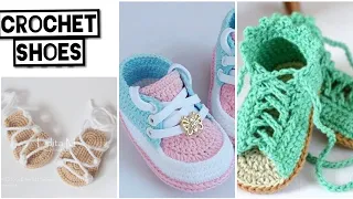 Crochet shoes designing ideas // crochet sneakers design