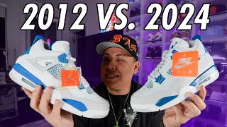 2012 vs 2024 AIR JORDAN MILITARY 4 COMPARISON