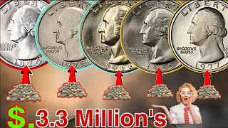 Top 4 Ultra Quarter Dollar Coins Most Valuable Washington Quarter worth money!Coins worth pennies!