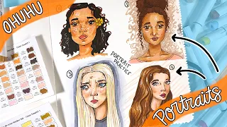 How I Draw Portraits with Ohuhu Markers!