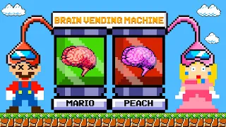 What if Mario SWAP BRAINS with Peach in the VENDING MACHINE | Game Animation