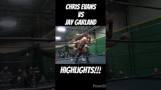 Chris Evans vs Jay Garland Highlights! #shorts #wwe #aew