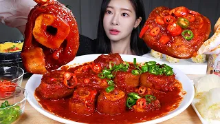ASMR MUKBANG | 🔥 Spicy Food 🔥 Super Spicy Braised Beef Feet★ Spicy Chilies & Rice Ball & Steamed Egg