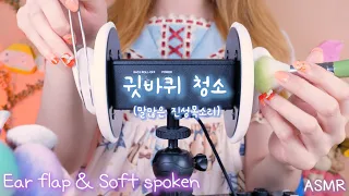 ASMR Ear flap cleaning & Talking, hypnotic play(Soft spoken)| Eng sub | 귓바퀴 청소와 말많은 토킹, 즉흥적인 최면 상황극