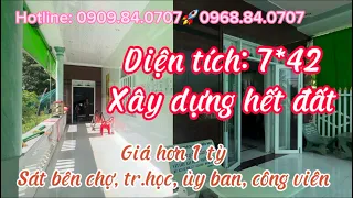 Bán nhà 7*42 giá hơn 1 tỷ siêu rộng sát trung tâm huyện cầu ngang tra vinh 0909840707