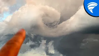 RARE SCORPION TAIL on Tornado-Warned Supercell - OU Nebraska Football and Storm chasing