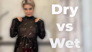 Transparent Clothes Try-on Haul | Dry vs Wet with Maria (2024)