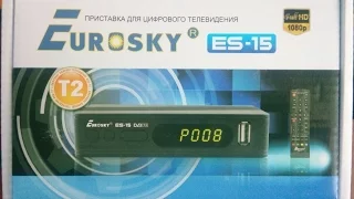 Eurosky ES-15 Обзор и Поиск Каналов Т2 Интернет WiFi