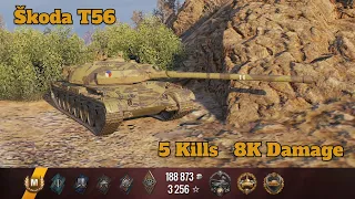 Škoda T56 - 5 Kills - 8K Damage - World of Tanks