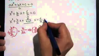 Demostración de la fórmula general para solución de ecuaciones de segundo grado