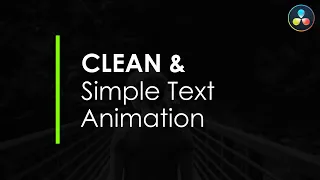 Clean Outro Animation - DaVinci Resolve Tutorial